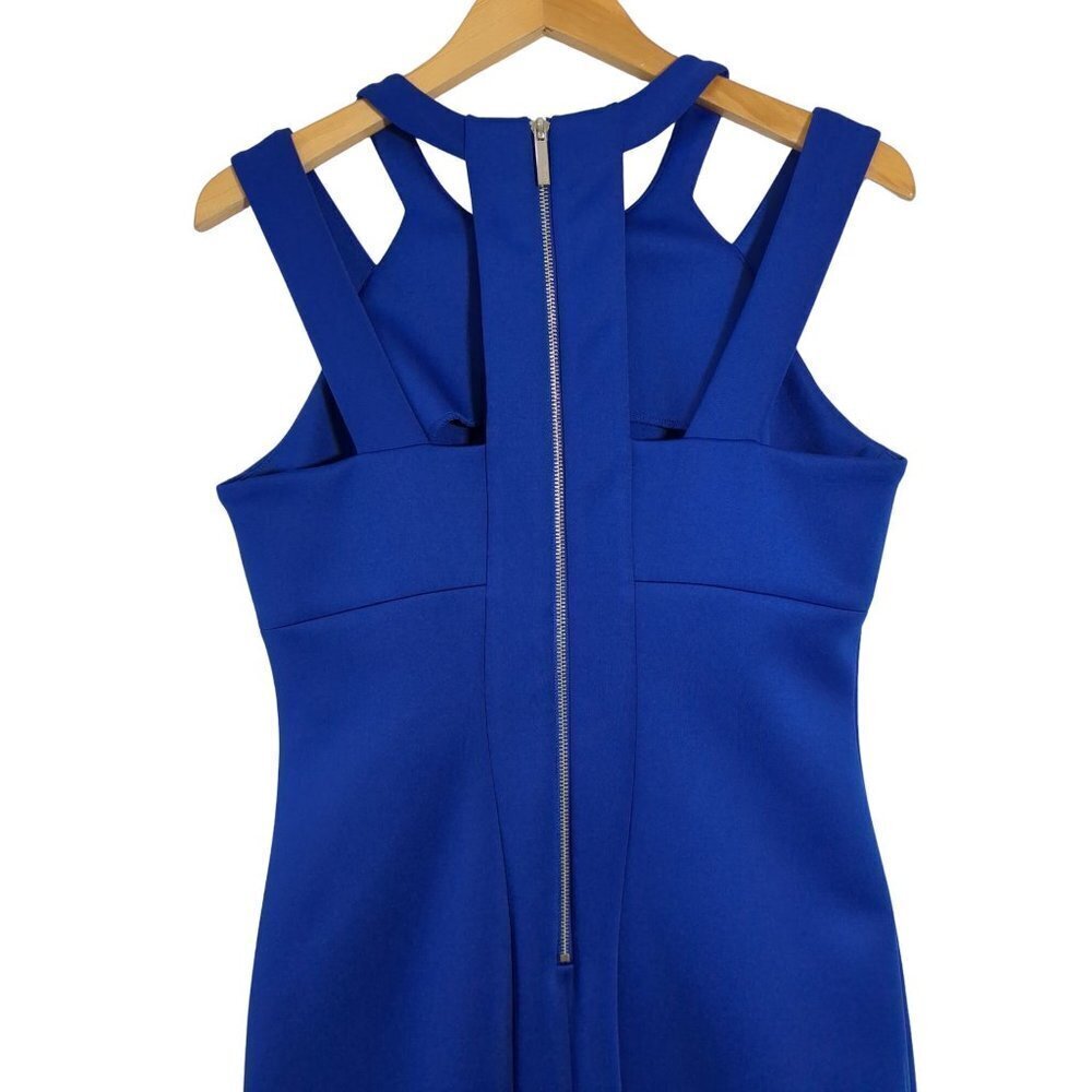 Calvin‎ Klein Dress Womens 8 Royal Blue Shift Sleeveless Cut Out Form Fit - Picture 6 of 14